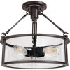 Quoizel Lighting Buchanan 3 - Light Semi-Flush Mount in  Western Bronze - 4 of 4