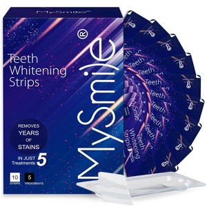 MySmile Premium 20% CP Teeth Whitening Strips for Sensitive Teeth - 10 Treatments - 1 of 4