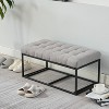 Airsurfer Storage Ottoman Bench with Legs – 30"x16" Footrest and Storage Chest, Supports 660 lb, Ideal for Bedroom, Entryway, or Living Room Use - 3 of 4
