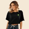 Dalix Alien Embroidered Cotton Relaxed Fit Flowy Short Sleeve Crewneck Tee Shirt Womens - 3 of 4