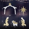 VINGLI 6ft Lighted Outdoor Nativity Scene, Christmas Holy Family Yard Decoration w/ 190 LED Lights, Stakes, Zip Ties - 4 of 4