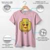 Girl's LEGO Heart Eyes Face T-Shirt - 3 of 4
