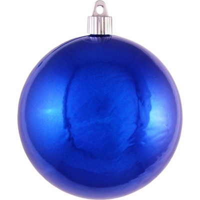 Christmas by Krebs 4ct Azure Blue Shatterproof Shiny Finish Christmas Ball Ornaments 4.75" (120mm)