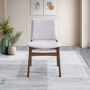 Vynxaria Light Gray Dining Chairs (Set of 2) with Mid-Century Modern Design - 4 of 4