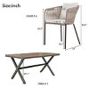 7-Piece Outdoor Dining Set, All-Weather Furniture Set with Chairs and Table, Dining Chairs with Metal Frame and PE Cushions – Cuddlewood - 4 of 4