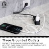Cordinate 2' 3 Outlet Grounded Extension Cord Dark Gray - 4 of 4