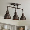 Pro Track Wesley 3-Head Ceiling Track Light Fixture Kit Spot Light Directional Brown Oil Rubbed Bronze Finish Metal Farmhouse Rustic Kitchen 25" Wide - 2 of 4