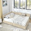 1pc Queen Size Velvet Upholstered Storage Daybed with Drawers, Tufted Backrest & Armrest, No Box Spring Needed - Baofuwish - 2 of 4