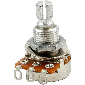 Allparts Alpha 25K ohm Split Shaft Audio Taper Mini Pot, 3/8" Bushing - 1 of 1