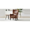 27.2" Polyester Hi-Back Accent Chair with Nailhead Trim, Wingback Style and Contemporary Design - 3 of 4