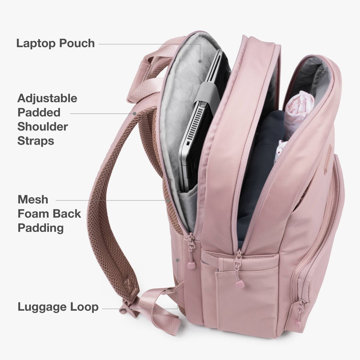 Traveler’s Choice Edinburgh 2pc Luggage Set with Backpack and Packing Cubes - thumbnail 5