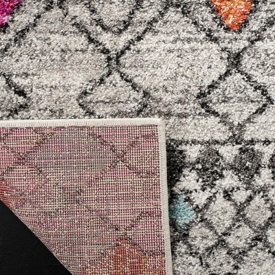 Hand-Knotted Gray Synthetic Rectangle Area Rug
