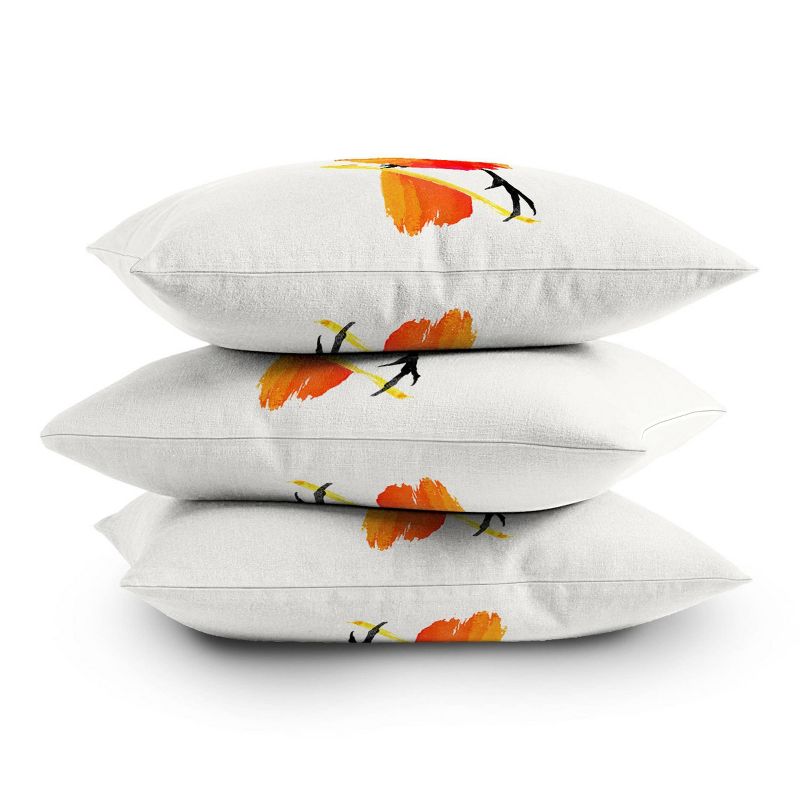 Robert Farkas Punk Bird Square Throw Pillow Orange - Deny Designs, 5 of 6