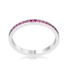 Slickblue Classic 0.5ct CZ Eternity Band Ring for Women, Garnet/Sapphire Stainless Steel, Sizes 5-10 - 3 of 4