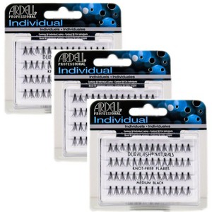 Ardell Professional Individual Duralash Lashes - Knot Free Flares - Medium Black #65052- (Pack of 3) - 1 of 3