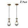 ALOADECOR Farmhouse Raindrop Glass Chandelier Rustic Teardrop Cluster Pendant Light for Kitchen Island (2-Pack) - 3 of 4