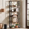 Hommoo 6-Tier Floor Standing Bookshelf with Open Shelves Brown - 3 of 4