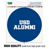 University of San Diego Alumni Automotive Car Window Locker Circle Bumper Sticker - 3 of 4
