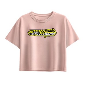 Girls' - Hot Wheels - Horizontal Chest Short Sleeve Boxy Graphic T-Shirt - 1 of 2