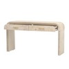 ACEPANO 59 in. W Unique Retro Console Table with Open Style & Two Top Drawers-Natural - 4 of 4