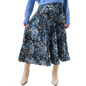 Women's Parisian Bleu Midi Skirt - LOST + WANDER - 1 of 4