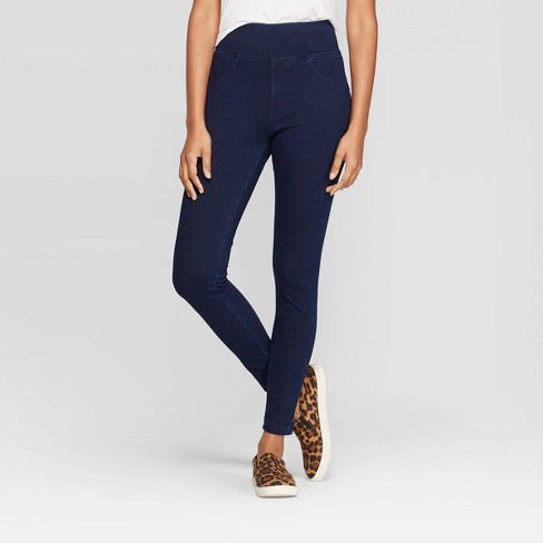 Women's High Waist Jeggings - A New Day™ Dark Blue M