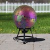 Northlight 10" Pink Iridescent Mosaic Reflective Glass Outdoor Garden Gazing Ball - 2 of 3