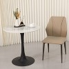 Set of 2 Upholstered Dining Room Chair with Microfiber PU Leather Cover Kitchen High Back Armless Side Chairs for Dining Rooms - 2 of 4