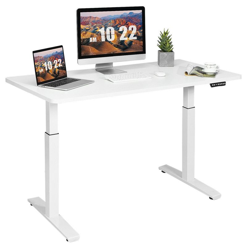 Costway Electric 55''x28'' Standing Desk Adjustable Sit to Stand w/ Controller, 1 of 11