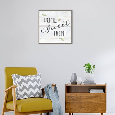 22" x 22" Home Sweet Home Rustic Framed Wall Decor