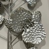 Slickblue Decorative Metal Flower Wall Art, Elegant Wall Sculpture, Modern Chic Style, Gold/Silver, 13"x32" - 2 of 4