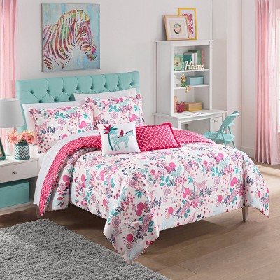 Pink Reverie Reversible Bedding Set (Twin) - Waverly Kids