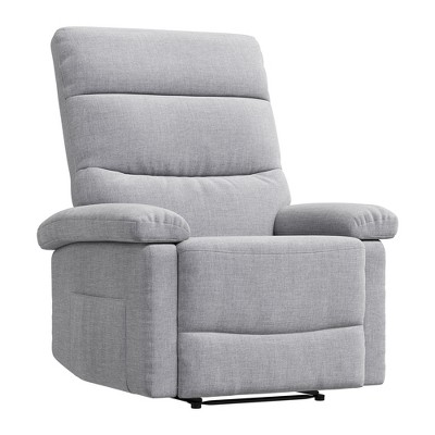 Ergonomic Manual Recliner Chair for Adults - Single Comfort Sofa with Side Pockets, Perfect for Relaxing in Nursery, Living Room & Bedroom