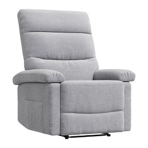 Recliner Chair, Manual Recliner with Side Pocket, Adjustable Fabric Single Sofa, Ergonomic Back Support for Living Room, Nursery, Bedroom - 1 of 1