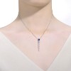 Guili 14K Gold-Plated Sterling Silver Necklace with CZ Icicle Journey Pendant in Red, Blue, or Green—Elegant, Stylish, and Perfect for Layering. - 3 of 3