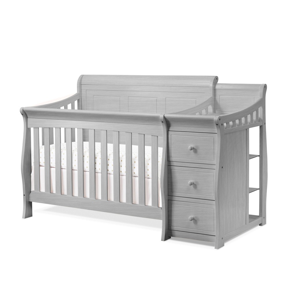 Photos - Kids Furniture Sorelle Princeton Elite Panel Crib and Changer - Weathered Gray