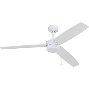 Prominence Home Journal 52" Ceiling Fan, No Light, Pull Chain Control, White - 1 of 4