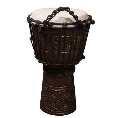 Sawtooth 8" Hand Carved Congo Design Rope Djembe
