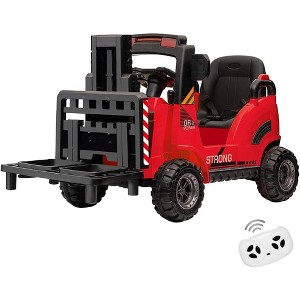 12V Kids Electric Ride On Forklift Truck with Remote Control & Liftable Forks/Pallet, 2 Speed Modes, Built-in Music/USB, Low-Battery Alarm - 1 of 4