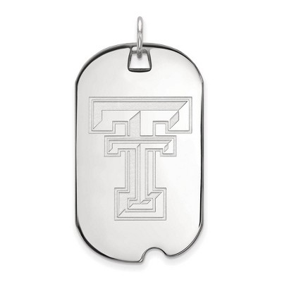 Black Bow Jewelry 10k White Gold Texas Tech Red Raiders NCAA Large Pendant
