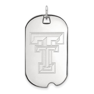 Black Bow Jewelry 10k White Gold Texas Tech Red Raiders NCAA Large Pendant - 1 of 3
