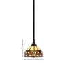 Toltec Lighting Any 1 - Light Pendant in  Black Copper with 7'' Roman Jewel Art Glass Shade - 2 of 2