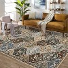 coucheta Washable Vintage Area Rugs, Non-Slip Stain-Resistant Ultra-Soft Low Pile Carpet, Easy to Clean Indoor Rugs, for Office, Bedroom, Living Room - 2 of 4