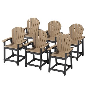 Decksplore Tall Adirondack Chairs Set Patio Chairs HDPE Weather Resistant Adirondack Balcony Chairs Outdoor Chairs for Garden Backyard - 1 of 4