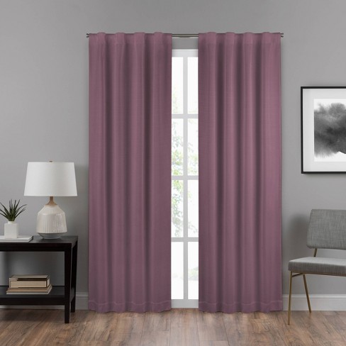 63 X40 Summit Solid Draft Stopper Room, Purple Room Darkening Curtains