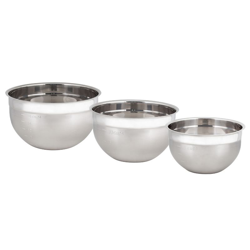 Cuisipro Stainless Steel Mixing Bowl 3 Piece Set, 1 of 3