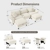 Captiva Designs 123.6-Inch Cloud Modular 5PC U-Shaped Sectional Sofa, Comfy Couch with Dual Ottomans and Deep Cushions - 3 of 4