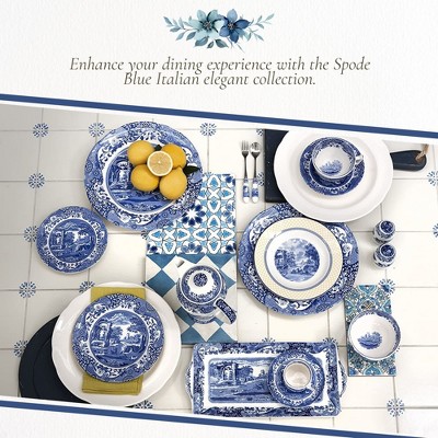 Blue Italian 14-Inch Ceramic Oval Serving Platter