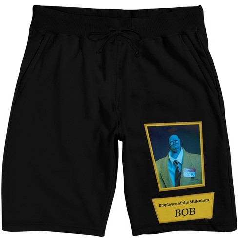 Beetlejuice Beetlejuice Bob Employee of the Millennium Men's Black Sleep Pajama Shorts - image 1 of 4