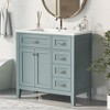 NicBex Bathroom Vanity without Sink/with Sink,Bathroom Sink Vanity with Drawers,36 inch Bathroom Sink Cabinet for Bathroom,White/Gray/Black/Blue/Green - 2 of 4